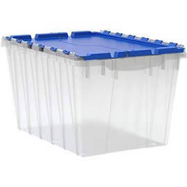 Akro-Mils 66486 CLDBL 12-Gallon Plastic Storage KeepBox with Attached Lid, 21-1/2-Inch by 15-Inch by 12-1/2-Inch, Semi Clear