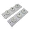 fiXte 2 Pack of Soft Rubber Push in Triple Towel