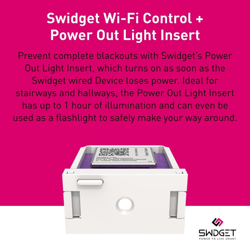Swidget Wi-Fi Control + Power Out Light Insert - Control