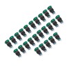 25Pcs/Set Green Mushroom Head Switch IP65 Plastic Mini Button Switches