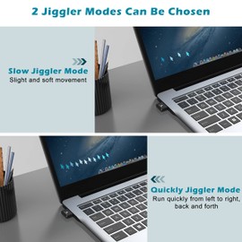 KissYee Mouse Mover Jiggler Tiny Mouse Jiggler Undetectable with 2 Jiggler Modes and Switch Botton, Driver-Free, USB Automatic Mouse Shaker/Wiggler/Clicker, Plug & Play Keep Computer/Laptop Awake