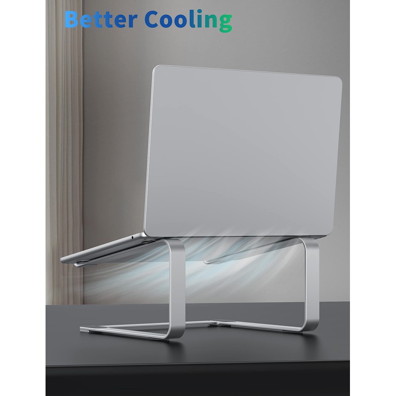 SOUNDANCE Laptop Stand for Desk, Metal Computer Riser, Heavy Stable