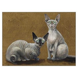 Fluffy & Coco – One of Our Glorious, Glossy Cat ‘Amber Eyes’ Funny Greeting Card Range by Kim Haskins