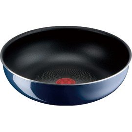 T-fal L43719 Ingenio Neo Royal Blue Intense Wok, 11 inches (28 cm), Deep Type, Chinese Style Stir-Fry Pan, Gas Stove Only, Free from Harmful Substances such as PFOA, Non-Stick, Long-Lasting, Blue