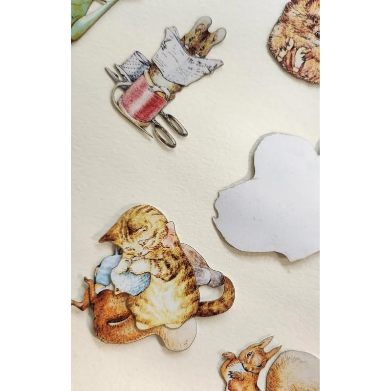 Beatrix Potter Illustrations, Decorative Photo Paper Cut Outs, Rabbits, Squirrels,