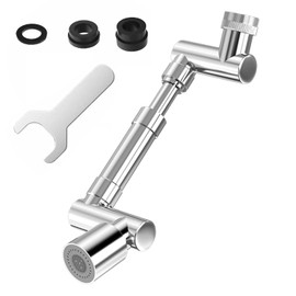 Alargador de grifo, 360 grados giratorio para grifo de agua, cabezal de pulverización ajustable, 2 modos de cocina, 21 cm, perfecto para cocina, baño, etc. (1 unidad)