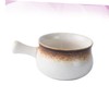 FUNOMOCYA Fashionable Ceramic Bowl Handle Salad Bowl for Kitchen Restaurant