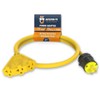 L5-30/TT-30/L14-30 to Triple 5-20R Generator Power Cord Adapter, by Journeyman