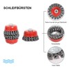 Wire Brush Angle Grinder Twist Knot Wire Brush Set Kit