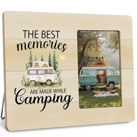 DIMSEOIUS Camping Decor for Camper Picture Frame, Memories are Made While Camping Frames Fits 4x6 Photo