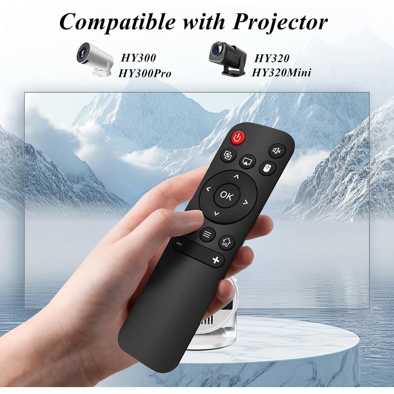 AOERUOW Replacement Remote Control Compatible with Magcubic Mini Projector HY300,HY300Pro,HY320,HY320Mini,Maypug