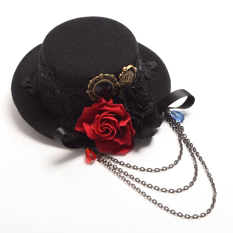 Blessume Women’s Steampunk Gear Mini Hat, Gothic Top Hat Hair