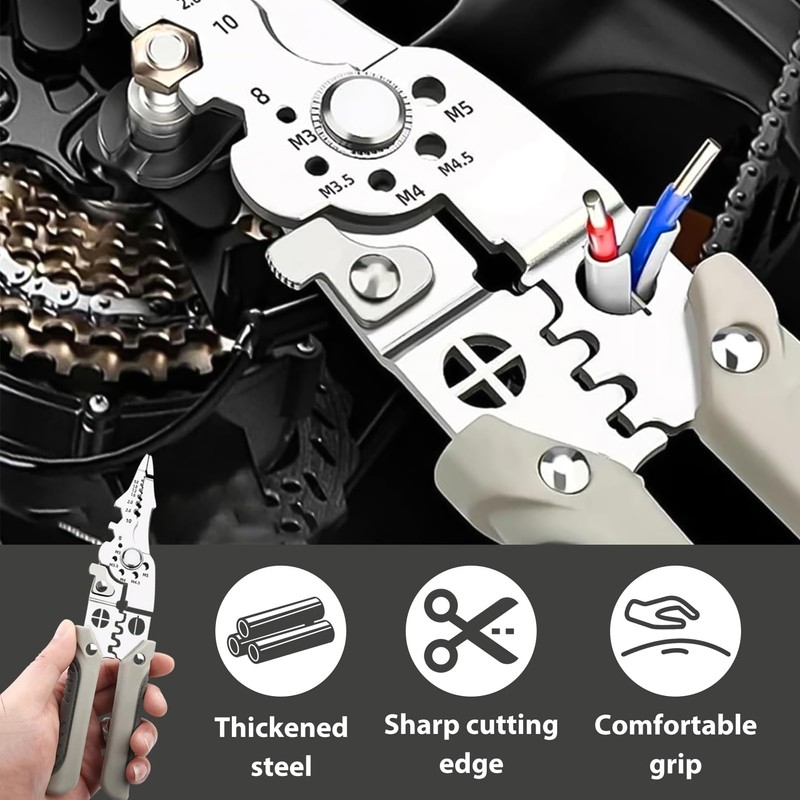 27-in-1 Multifunctional Wire Stripper, Crimper Cable Cutter Pliers, Cable Stripper