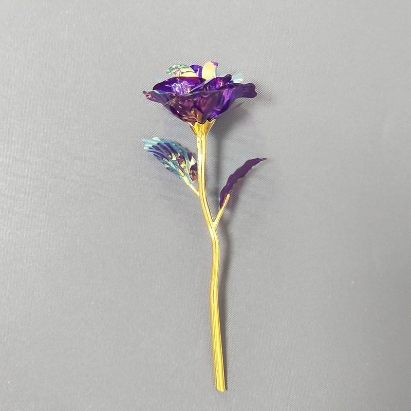 20PCS Artificial Colorful Flowers Galaxy Rose Crystal Flower Glass Rose
