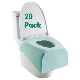 Toilet Seat Covers Disposable 20 Pack, Full Coverage Waterproof Toilet Seat Cover for Adults and Kids Potty Training,Travel Accessories for Public Restrooms