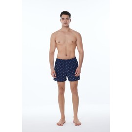 Jveyvth Men's Printed Boxer Shorts 100% Cotton Woven Boxer Shorts for Men Pack Boxer Shorts, Pack of 3 sheets