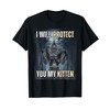 I'll protect you my kitten T-Shirt, Small, Black