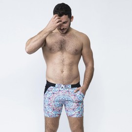 Taddlee - Traje de baño largo básico para hombre, traje de baño con bolsillo, Multicolorido, X-Large