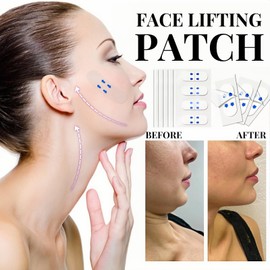 60pcs Face Lifting Tape, Face Lift Tape Invisible, Facial Tapes for Lifting Sagging Skin, Waterproof Anti Wrinkle Patches for Instant Lifts & Smooth Skin, Elasticity Tighten Lift Patches, Reusable