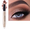 2 in 1 Eyeshadow stick and Sponge Makeup Brush, Brown