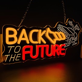 Back To The Future Neon Sign Dimmable Movie Neon Light for Wall Decor Future Car LED Sign for Bedroom Party Club Hotel Wall Art Lights Movie Fans Birthday Gifts