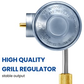 JEASOM Propane Regulator for Blackstone，Grill Replacement Parts for Blackstone 17 Inch and 22 Inch Tabletop Griddles，Regulator Replacement for Low Pressure 1lb Propane Regulator