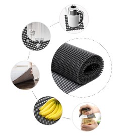 Non-Slip Mat, Multi-Purpose Non-Slip Carpet Underlay, Drawer Mat, Carpet Stopper, Non-Slip Protection Underlay for Carpet, Drawers, Car, Kitchen, Can Be Cut to Size (50 x 300 cm, Black)