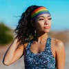 Suddora - Diadema cónica, diseño de arco iris, para entrenamiento,