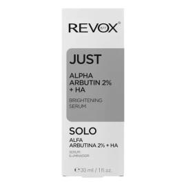 Revox B77 Suero Facial · Alfa Arbutina 2% + Ha · Iluminador
