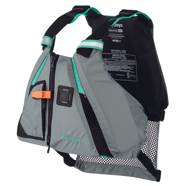 Onyx 122200-505-020-15 MoveVent Dynamic Paddle Sports Life Vest, X-Small/Small, Aqua
