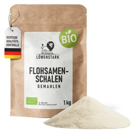 Organic Psyllium Husks Ground 1 kg, Fibre-Rich Psyllium Husk Powder, Finely Ground Psyllium Husk Powder, Gluten-Free & Vegan