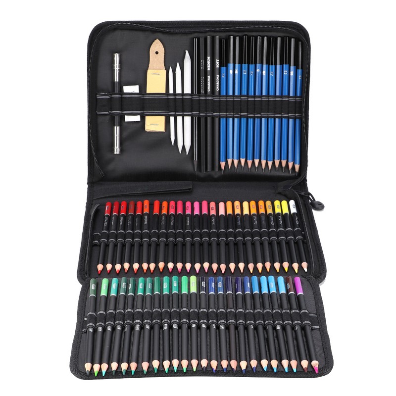 95pcs Art Painting Sketch Tool Kit with Colored Pencil Graphite