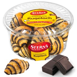 Rugelach Pastries | Chocolate Croissant | Chocolate Babka Bread | Breakfast Pastry | Coffee Snack| Kosher, Dairy & Nut Free | Holidays, Parties & Birthdays | 13 oz. Stern’s Bakery