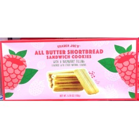 Trader Joe's 2 Packs Trader Joe's All Butter Shortbread Sandwich Cookies 5.29 oz Each=10.58oz