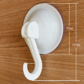 FZGUSYAF Powerful Suction Hooks Vacuum Sucker Hangers Removable Reusable Without Nails & Glue for Any Smooth Flat Surface Bathroom Kitchen Office - 4 Pack