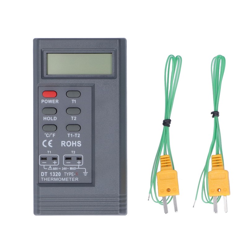 DT1320 Digital Thermometer 200℃~1370℃ Measuring Range LCD Display Temperature Meter