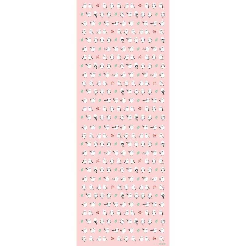 Hamamonyo Tenugui Chankoi Shima-taga Pink