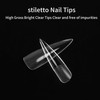 KOXXIAMOQ Pack of 240 False Nail Tips, Clear Extra Long