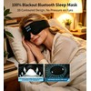 Sleep Mask with Bluetooth Headphones, 100% Light Blocking Sleep Headphones