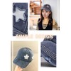 kanaelun Cap, Hat, One Size, Women's Star Pattern, Star Ponytail,