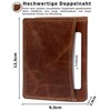 Wildery® #WI108C Men's Leather Wallet with RFID Protection in Portrait