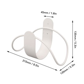 Stainless Steel Strong Load Bearing Garden Hose Holder Easy To Install Wall Mount Rack for Water Hoses Extension Cords Garden Garage Organization (White)