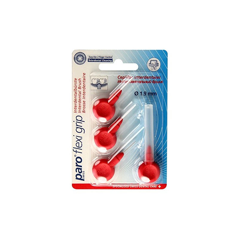 PARO Isola Flexi Grip Interdental Alb.zyl.1.9 mm Red Pack of