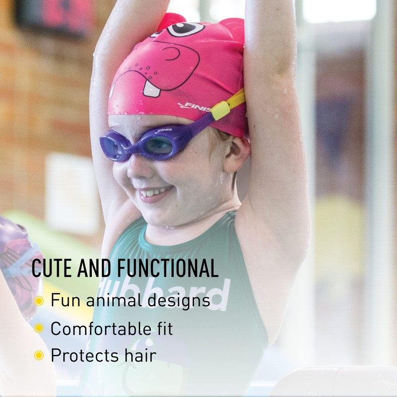 FINIS Animal Head Swim Cap (Hippo)