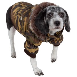 Pet Life ® Metallic Fashion Pet Parka Coat