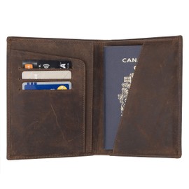 Artizanni Functional RFID Blocking Passport Case Holder Travel Bifold Wallet, Slim Travel Case- 14.9 * 10 cm (Vintage)