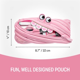 ZIPIT ZP-ZTM-GO/ZP-ZTmA Pen Case Pouch, safety pink