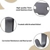 NoBrand 12PCS Stainless Steel Under-Shelf Coat Hook with Screws Mount