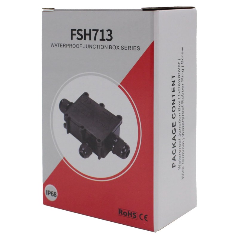MAKERELE Waterproof Junction Box 3 Way IP68 Cable Connector Wire