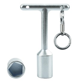 Honkador Spanner Wrench with Key Fob for Penta Curb Boxes Upgrade Extension Curb Boxes, Heavy Duty Lineman, Water Meter, Water Valve Shut Off Tool, Fits Maddox Padmount Transformer